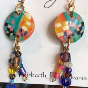Hand painted Barbara Yalof one-of-a-kind jewelry.